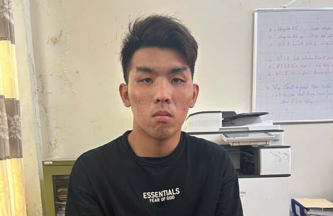 Trương Quốc Đạt tại cơ quan điều tra. Ảnh: Dương Đông